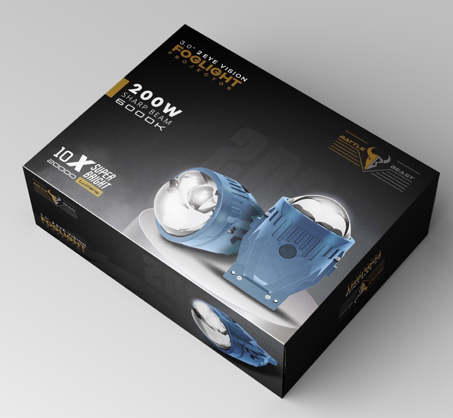 Battle Beast 2 Eye LED Fog Light Projector | Budget Fog Light for Cars in India